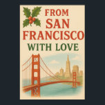 サンフランシスコから愛と – Vintage Christmas ポスター<br><div class="desc">祝ヴィンテージの魅力と西海岸の休日のシーズンしゃれている!サンフランシスコからのLove Christmasのポスターには、レトロな休日のポストカードでノスタルジックなインスパイアデザインが用意されている。サンフランシスコ愛好家のための完璧な壁の装飾や贈り物、このポスターは居心地の良い、古いファッションド休日の雰囲気を宇宙にもたらす。</div>