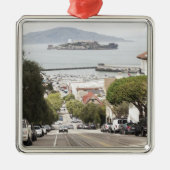 サンフランシスコから見られるAlcatrazの刑務所 メタルオーナメント (正面)