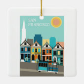 サンフランシスコかわいらしアート セラミックオーナメント (裏面)