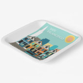 サンフランシスコかわいらしアート ペーパープレート (傾斜あり)