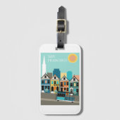 サンフランシスコかわいらしアート ラゲッジタグ (正面縦)