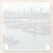 サンフランシスコとピア39シーライオンズシティスカイライン ガラスコースター (裏面)