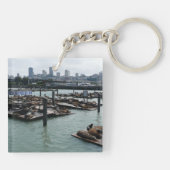 サンフランシスコとピア39シーライオンズシティスカイライン キーホルダー (裏面)