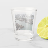 サンフランシスコとピア39シーライオンズシティスカイライン ショットグラス (裏面)