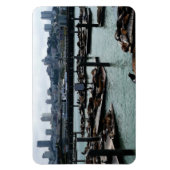 サンフランシスコとピア39シーライオンズシティスカイライン マグネット (縦)