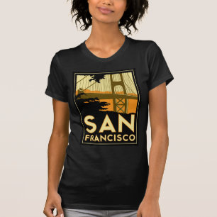 サンフランシスコのアールデコ旅行ポスター Tシャツ