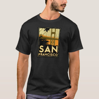 サンフランシスコのアールデコ旅行ポスター Tシャツ