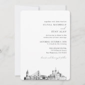 サンフランシスコのウェディングエレガントスカイライン招待状 招待状 (正面)