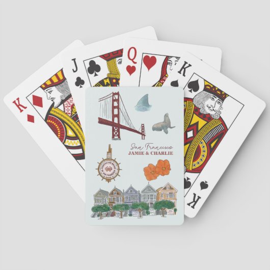 サンフランシスコのウェディングギフト トランプ (裏面)