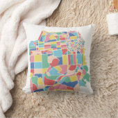 サンフランシスコのカラーシティマップ クッション (ブランケット)