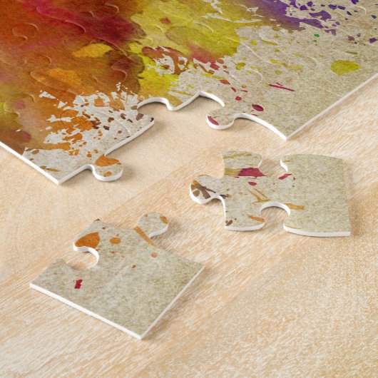 サンフランシスコのカリフォルニア|の水彩画都市スカイライン ジグソーパズル (側面)