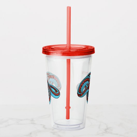 サンフランシスコのガーターのスネークアニメイラストレーション アクリルタンブラー (右)