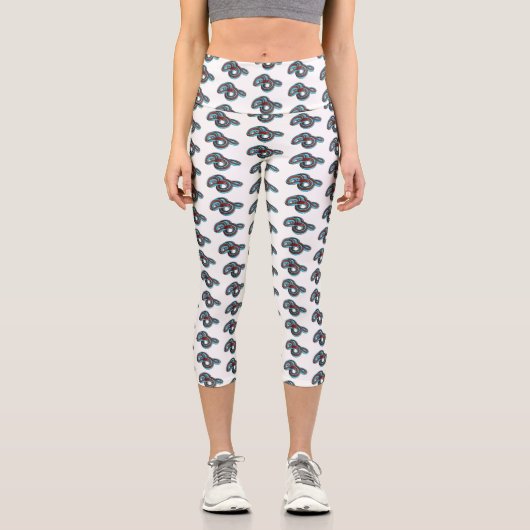 サンフランシスコのガーターのスネークアニメイラストレーション カプリレギンス (正面)