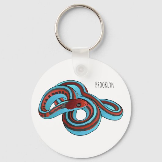サンフランシスコのガーターのスネークアニメイラストレーション キーホルダー (正面)