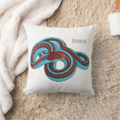 サンフランシスコのガーターのスネークアニメイラストレーション クッション (ブランケット)