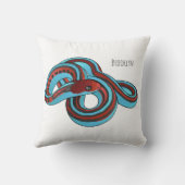 サンフランシスコのガーターのスネークアニメイラストレーション クッション (裏面)