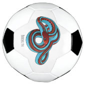 サンフランシスコのガーターのスネークアニメイラストレーション サッカーボール (回転)