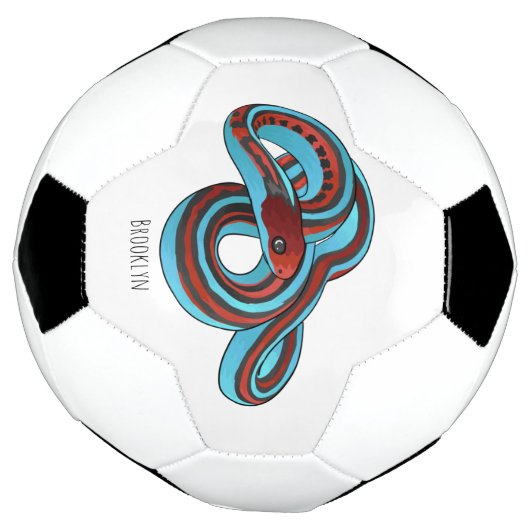 サンフランシスコのガーターのスネークアニメイラストレーション サッカーボール (回転)