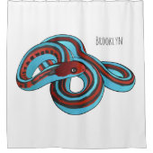 サンフランシスコのガーターのスネークアニメイラストレーション シャワーカーテン (正面)