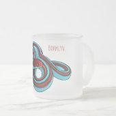 サンフランシスコのガーターのスネークアニメイラストレーション フロストグラスマグカップ (正面右)