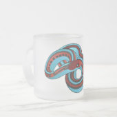 サンフランシスコのガーターのスネークアニメイラストレーション フロストグラスマグカップ (正面左)