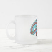 サンフランシスコのガーターのスネークアニメイラストレーション フロストグラスマグカップ (左)