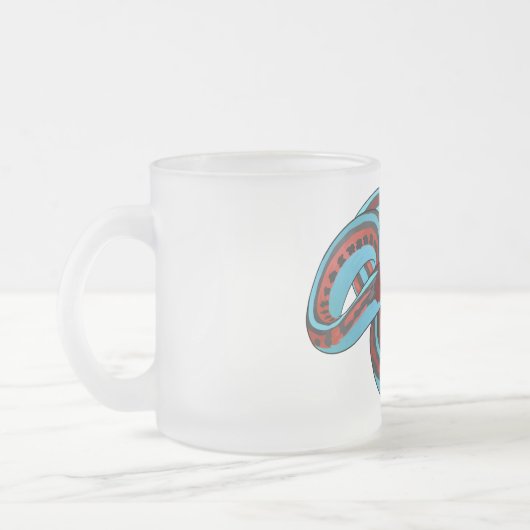 サンフランシスコのガーターのスネークアニメイラストレーション フロストグラスマグカップ (左)