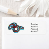 サンフランシスコのガーターのスネークアニメイラストレーション ラベル (インサイチュ)