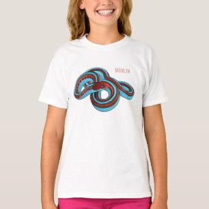 サンフランシスコのガーターのスネークアニメイラストレーション Tシャツ