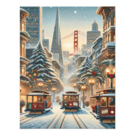 サンフランシスコのクリスマス – ゴールデンゲート フォトプリント
