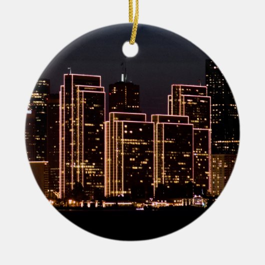サンフランシスコのクリスマス セラミックオーナメント (正面)