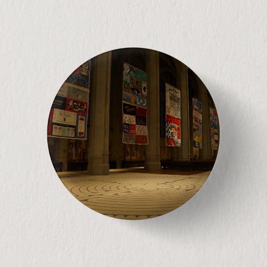 サンフランシスコのグレース大聖堂#6-1ピンバックボタン 缶バッジ (正面)