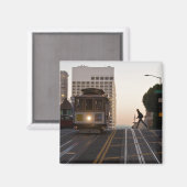 サンフランシスコのケーブルカーマグネット マグネット (正面/裏面)