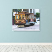 サンフランシスコのケーブルカー キャンバスプリント (インサイチュ (ウッドフロア))
