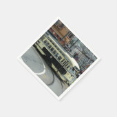 サンフランシスコのケーブルカー スタンダードカクテルナプキン (角)