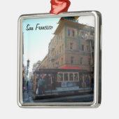 サンフランシスコのケーブルカー メタルオーナメント (左)