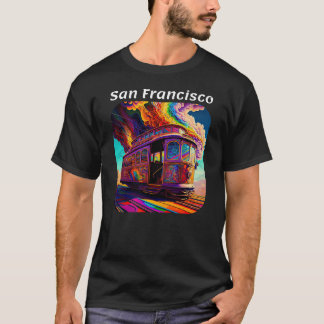 サンフランシスコのケーブルカーv2 tシャツ