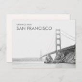 サンフランシスコのゴールデンゲートブリッジから愛を込めて ポストカード (正面/裏面)