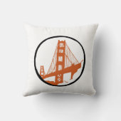 サンフランシスコのゴールデンゲートブリッジの枕 クッション (裏面)