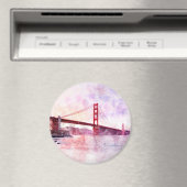 サンフランシスコのゴールデンゲートブリッジの水色 マグネット (インサイチュ (食洗機))