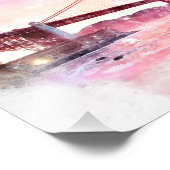 サンフランシスコのゴールデンゲートブリッジパステル フォトプリント            (角)