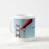 サンフランシスコのゴールデンゲートブリッジ写真 コーヒーマグカップ (正面左)