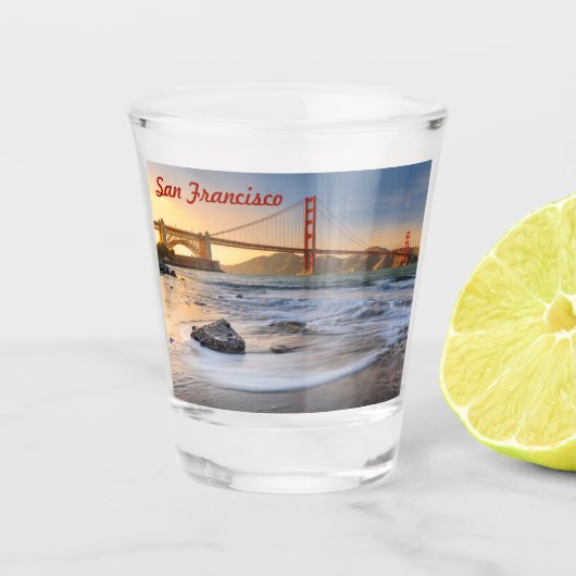 サンフランシスコのゴールデンゲートブリッジ ショットグラス (正面)