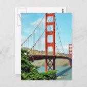 サンフランシスコのゴールデンゲートブリッジ ポストカード (正面/裏面)