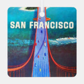 サンフランシスコのゴールデンゲートブリッジ メタルオーナメント (裏面)