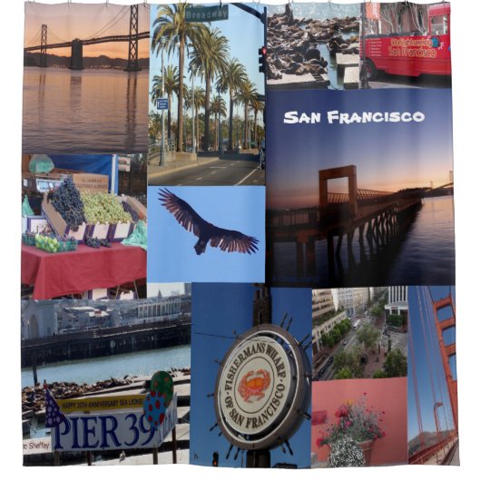 サンフランシスコのシャワーカーテン シャワーカーテン (正面)