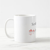 サンフランシスコのスカイラインのコーヒー・マグ コーヒーマグカップ (左)