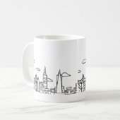 サンフランシスコのスカイラインのマグ コーヒーマグカップ (正面左)