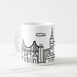 サンフランシスコのスカイライン コーヒーマグカップ