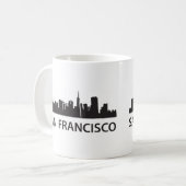 サンフランシスコのスカイライン コーヒーマグカップ (正面左)